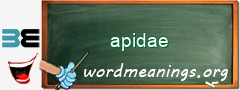 WordMeaning blackboard for apidae